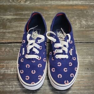 Vans X MLB Authentics Chicago Cubs Sneakers Men’s Size 5  Women's 6.5  EC